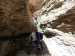bade and lo in a slot canyon
